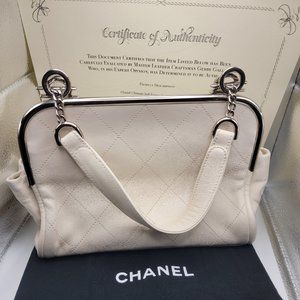 Chanel Ivory Ultimate Soft Frame Handbag
